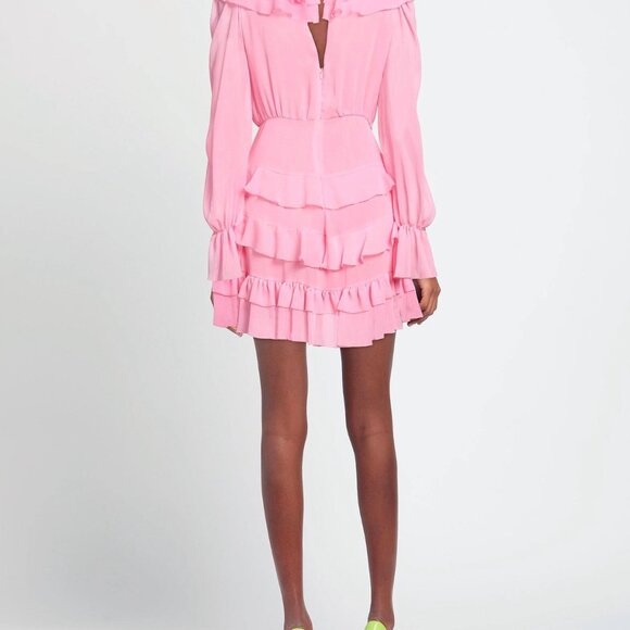 Pink Soft Ruffles Mini Dress - Picture 3 of 7